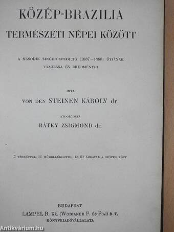 Közép-Brazilia természeti népei között