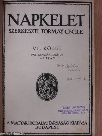 Napkelet 1926. január-december