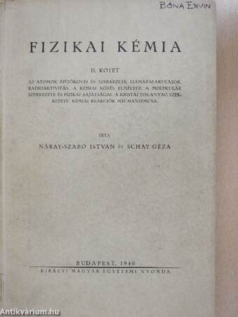 Fizikai kémia II.