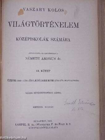 Világtörténet I./Világtörténelem II-III./A nevezetesebb európai, amerikai és ázsiai országok politikai földrajza