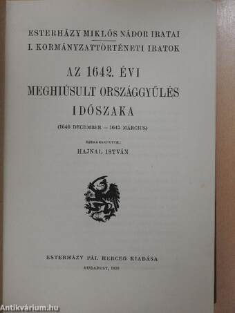 Az 1642. évi meghiúsult országgyűlés időszaka