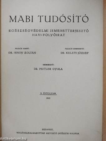 MABI tudósító 1943. január-december