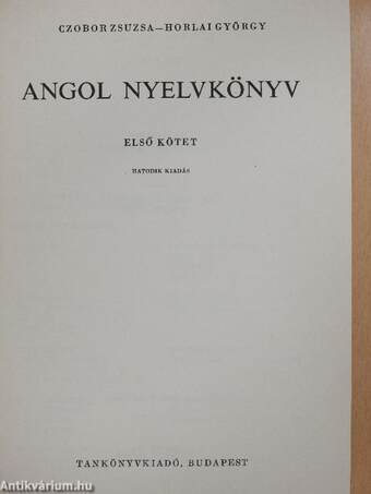 Angol nyelvkönyv I.