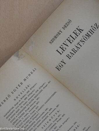 Levelek egy barátnőmhöz