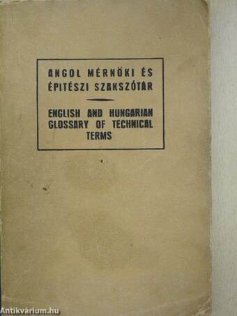 Angol mérnöki és épitészi szakszótár