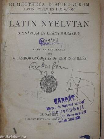 Latin nyelvtan