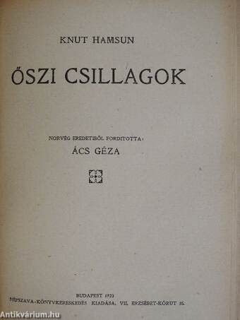 A fölszabadult világ/Őszi csillagok