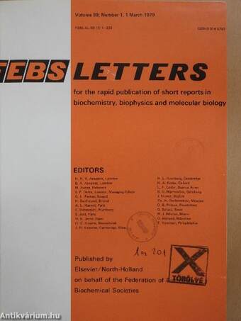 Febs Letters Volume 99, Number 1-2./Volume 100, Number 1-2.