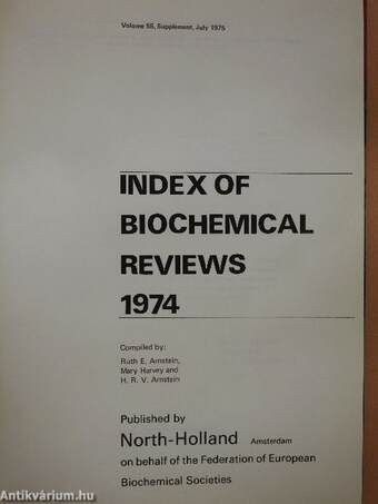 Febs Letters - Index of Biochemical Reviews 1974-1978.