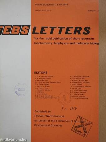 Febs Letters Volume 91, Number 1-2./Volume 92, Number 1-2.