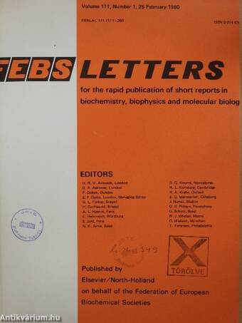 Febs Letters Volume 111, Number 1-2./Volume 112, Number 1-2.