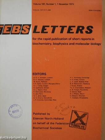 Febs Letters Volume 107, Number 1-2./Volume 108, Number 1-2.