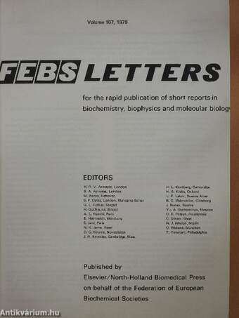 Febs Letters Volume 107, Number 1-2./Volume 108, Number 1-2.