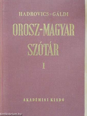 Orosz-magyar szótár I-II.