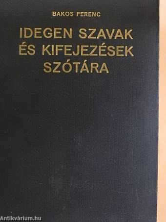 Idegen szavak és kifejezések szótára