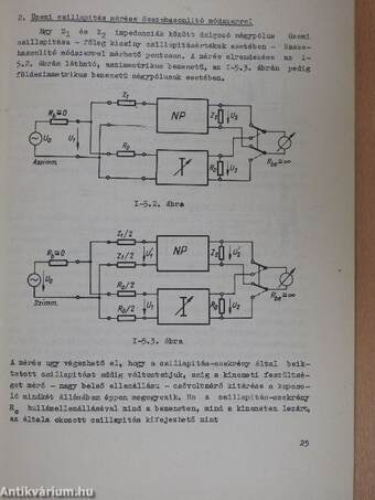 Vezetékes híradástechnikai mérések I/2.