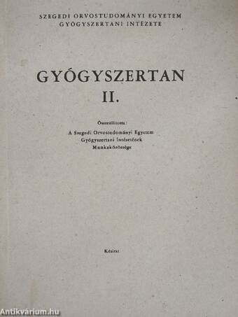 Gyógyszertan II.