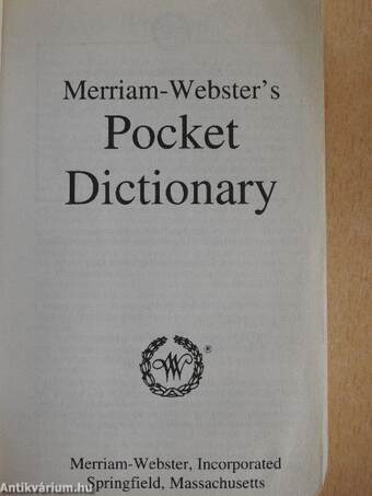 Merriam-Webster's Pocket Dictionary