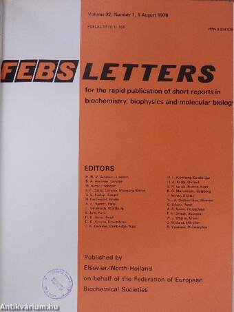 Febs Letters Volume 91, Number 1-2./Volume 92, Number 1-2.