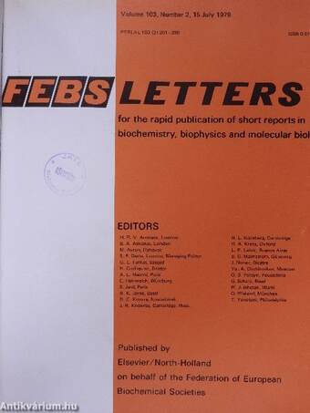 Febs Letters Volume 103, Number 1-2./Volume 104, Number 1-2.