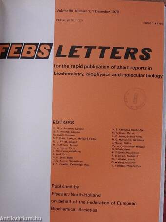 Febs Letters Volume 95, Number 1-2./Volume 96, Number 1-2.