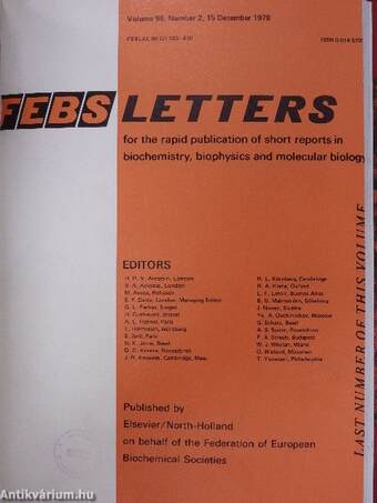 Febs Letters Volume 95, Number 1-2./Volume 96, Number 1-2.