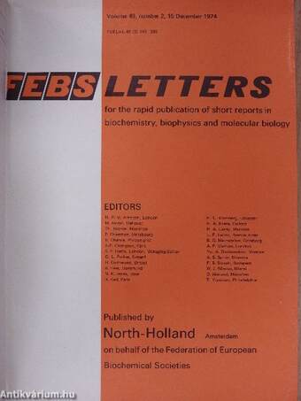 Febs Letters Volume 49, Number 1-3./Volume 50, Number 1-3./Master Index Volumes 41-50.