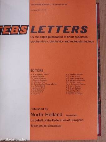 Febs Letters Volume 49, Number 1-3./Volume 50, Number 1-3./Master Index Volumes 41-50.