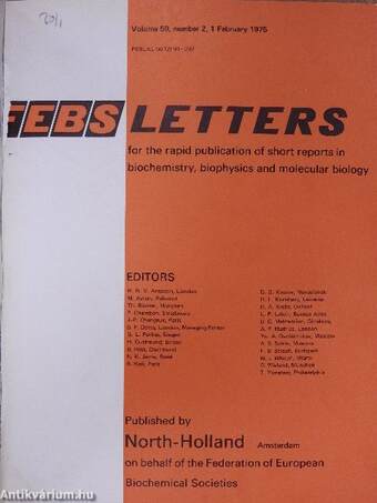 Febs Letters Volume 49, Number 1-3./Volume 50, Number 1-3./Master Index Volumes 41-50.