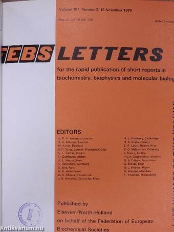 Febs Letters Volume 107, Number 1-2./Volume 108, Number 1-2.