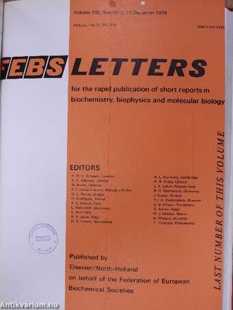 Febs Letters Volume 107, Number 1-2./Volume 108, Number 1-2.