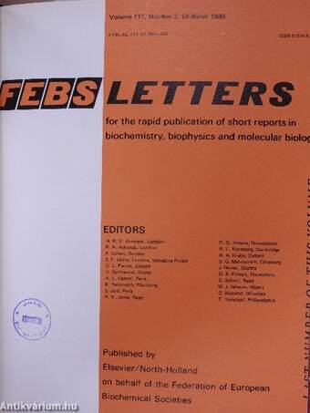 Febs Letters Volume 111, Number 1-2./Volume 112, Number 1-2.