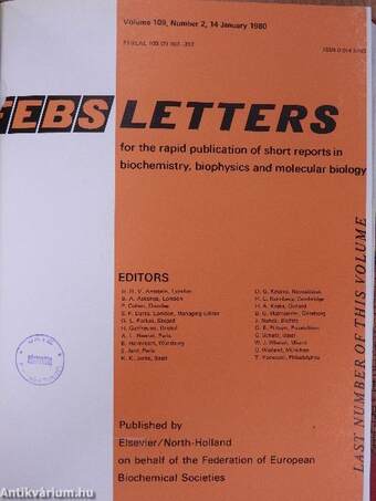 Febs Letters Volume 109, Number 1-2./Volume 110, Number 1-2.