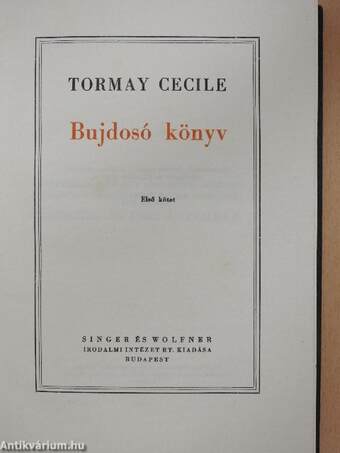 Bujdosó könyv I-II.