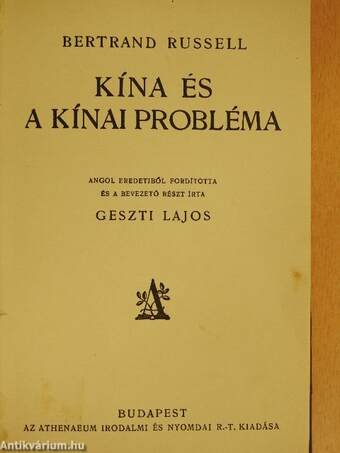 Kína és a kínai probléma