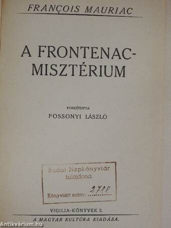 A Frontenac-misztérium