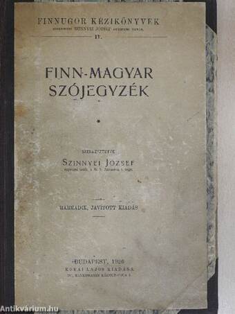 Finn-magyar szójegyzék
