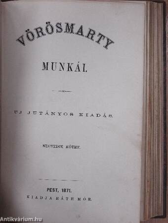 Vörösmarty munkái III-IV.