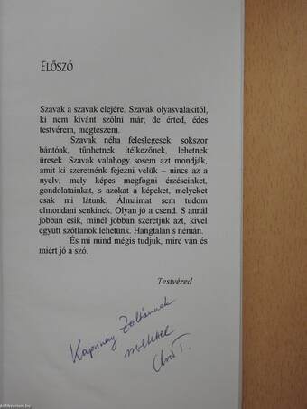 Neked (dedikált példány)