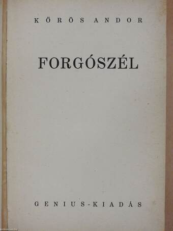 Forgószél (dedikált példány)