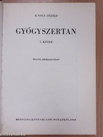 Gyógyszertan I-II.