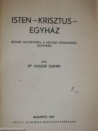 Manréza-1942. október/Élet és öröm-1939. június 6. szám/Isten-Krisztus-Egyház/Rend a chaosban