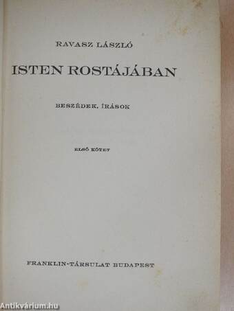 Isten rostájában I-III.