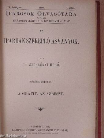 Iparosok olvasótára 1895/9., 1899/1-9.