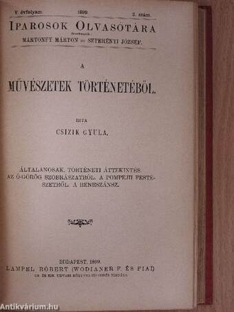 Iparosok olvasótára 1895/9., 1899/1-9.