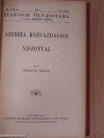 Iparosok olvasótára 1903/1-10.