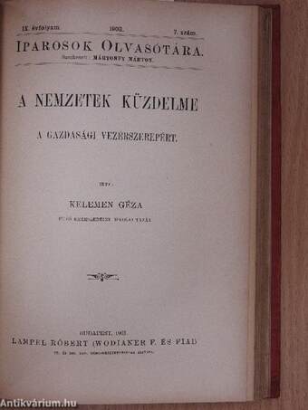 Iparosok olvasótára 1903/1-10.