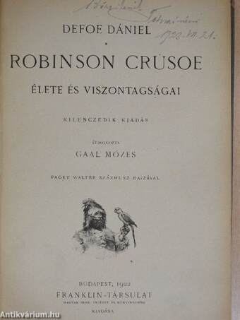 Robinson Crusoe élete és viszontagságai