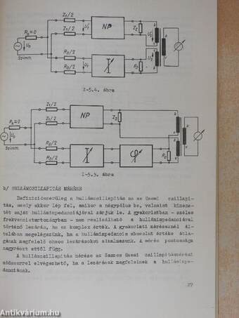 Vezetékes híradástechnikai mérések I/2.