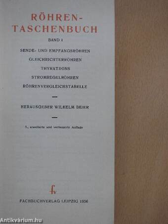 Röhrentaschenbuch I-II.